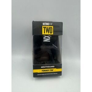 New Nxtrnd Two Football Mouth Protection Guard Men's Adult Black Permanent Strap